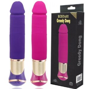 vibrador formato pênis recarregável com veias e glande 10 modos de vibração greedy dong